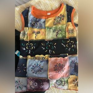 Ripped Patchwork Tang Top